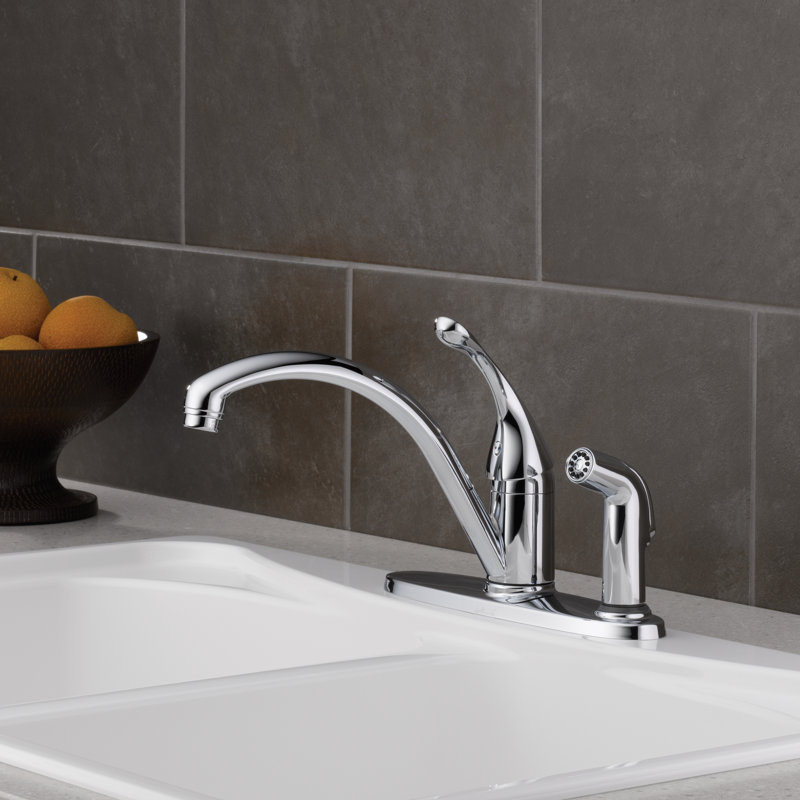 340SSDST Delta Collins Kitchen Faucet with Side Spray & Reviews Wayfair